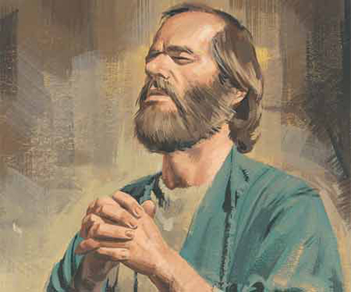 [Photo of the Apostle Paul in prayer]