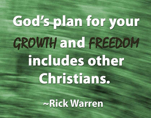 Graphic of a Rick Warren quotation