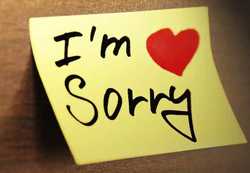 [Graphic of I'm sorry]