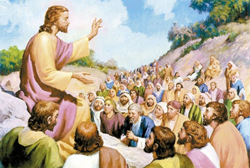 [Graphic of Jesus speaking to the crowd]