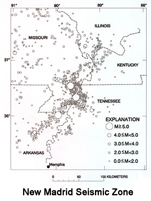 [Map of New Madrid Seismic Zone]