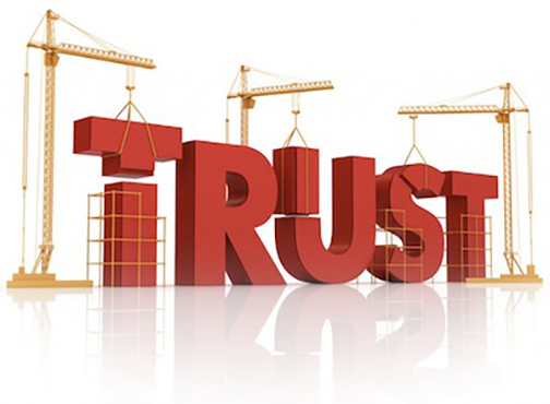 Graphic of the word trust
