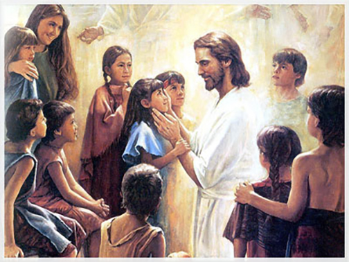 [Graphic of children and Jesus]