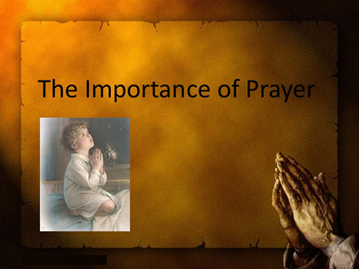 [Graphic of the importance of prayer]