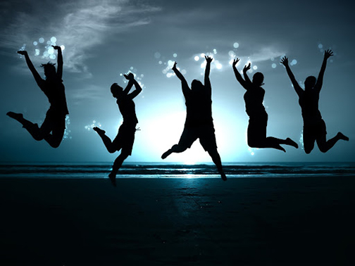 [Photo of people jumping for joy]